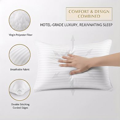 Queen Size Bed Pillows Set of 2 Down Alternative Cooling