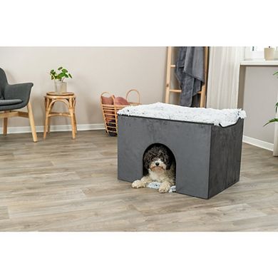 Harvey Velvety Indoor Condo, Foldable Hideaway, for Cats and Small Dogs