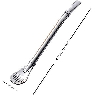3-Pack Reusable Straws! Smooth Flow Filter for Mate, Coffee & Cocktails - Comes with Brush