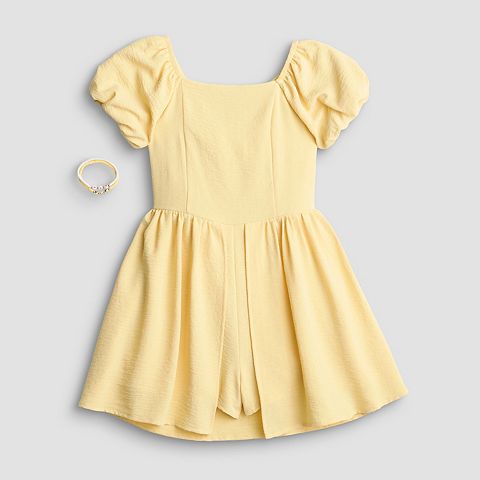 Girls 7-12 Speechless Walkthru Romper Dress
