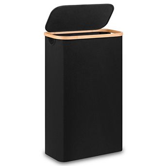 Laundry Hamper with Lid Tall Foldable Sturdy Oxford Handle Clothes Toys Towels Organizer