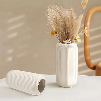 Ceramic Vase with Texture Home Decoration Centerpiece
