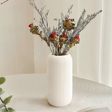 Ceramic Vase with Texture Home Decoration Centerpiece