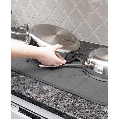 Reversible Utensil Drying Mat 16" X 28" Super Absorbent Large Cookware