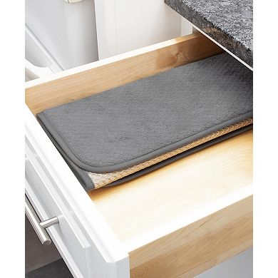 Reversible Utensil Drying Mat 16" X 28" Super Absorbent Large Cookware