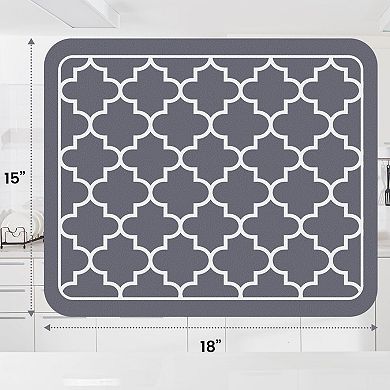 Dish Drying Mat Super Absorbent 15"x18" Kitchen Counter