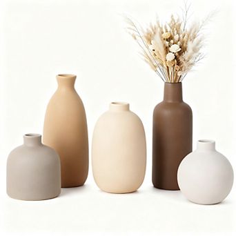 Ceramic vase set for country home decoration, suitable for reed flowers and fresh flowers