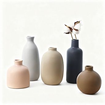 Ceramic vase set for country home decoration, suitable for reed flowers and fresh flowers