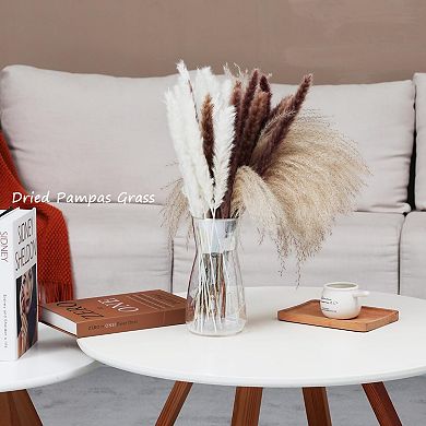 8 Inch Clear Glass Vase for Centerpiece Table Home Decor Modern Boho Style Wedding Housewarming Gift