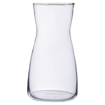 8 Inch Clear Glass Vase for Centerpiece Table Home Decor Modern Boho Style Wedding Housewarming Gift
