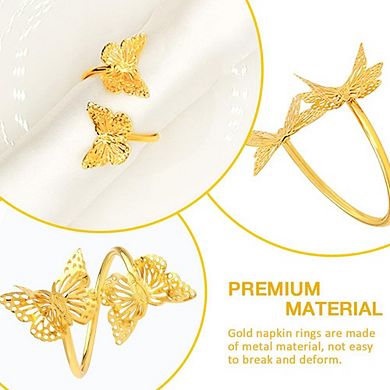 Butterfly Napkin Rings 12pc Metal Spring Wedding Party Festival Table Decor