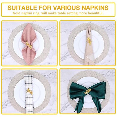 Butterfly Napkin Rings 12pc Metal Spring Wedding Party Festival Table Decor