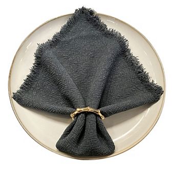 Napkin Rings Set of 12 Knuckles Style Metal Holder for Wedding Dinner Party Christmas