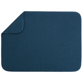 Dish Drying Mat XL 18"x24" Absorbent Microfiber Kitchen Counter Pad for Dishes Pots Pans Charcoal