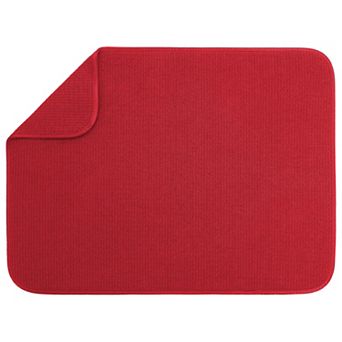 Dish Drying Mat XL 18"x24" Absorbent Microfiber Kitchen Counter Pad for Dishes Pots Pans Charcoal