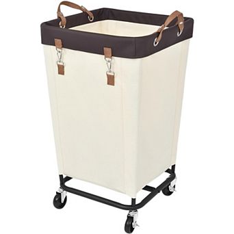 Large Rolling Laundry Basket Hampers with Wheels for Clothing Organizer