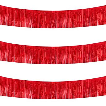 3 Packs Metallic Foil Fringe Garland Tinsel Streamers Party Decoration