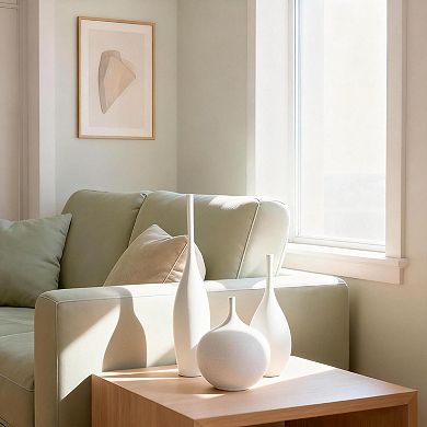 Ceramic Vase Set of 3 Matte Minimalist Boho Home Decor