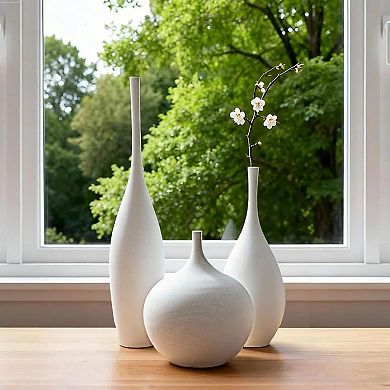 Ceramic Vase Set of 3 Matte Minimalist Boho Home Decor
