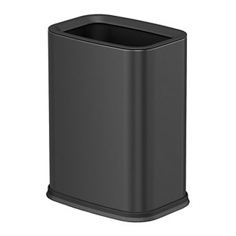 Stainless Steel Bathroom Trash Can Removable Inner Bucket Open Top Narrow Space Anti Slip Base