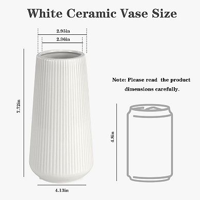 Ceramic Vase Small Flower Pampas Grass Home Living Room Dining Table Farmhouse Office Decor