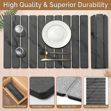 Large slate drying mat, quick-drying kitchen countertop absorbent mat, 24"x16" and 8"x4"