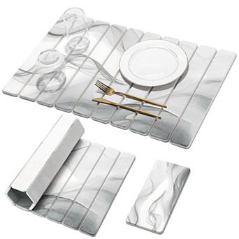 Large slate drying mat, quick-drying kitchen countertop absorbent mat, 24"x16" and 8"x4"