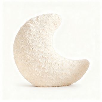 Moon Shaped Pillow Soft Plush Half Moon Decorative Throw Pillow 14.9 Inch