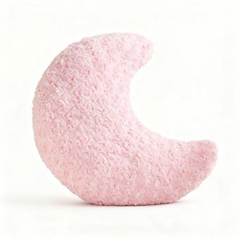 Moon Shaped Pillow Soft Plush Half Moon Decorative Throw Pillow 14.9 Inch