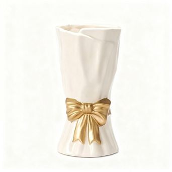 Bow Vase Ceramic 9.3 Inch Boho Home Decor Mother's Day Gift