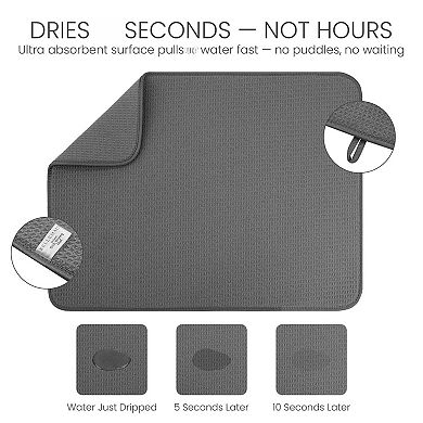 Dish Mat 24" X 17" Microfiber Drying Super Absorbent