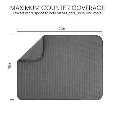 Dish Mat 24" X 17" Microfiber Drying Super Absorbent
