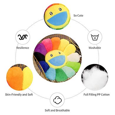 Flower Pillow Sunflower Plush Cushion Decorative Throw Pillow for Sofa Bedroom Car 40cm