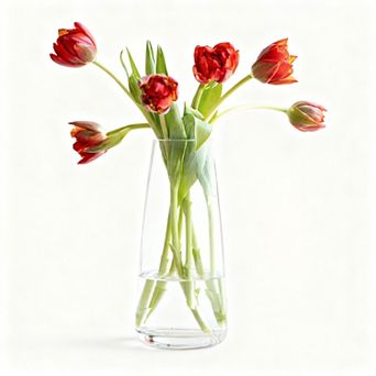 Modern Glass Vase Transparent Crystal Home Office Decoration Height 8.7 Inches