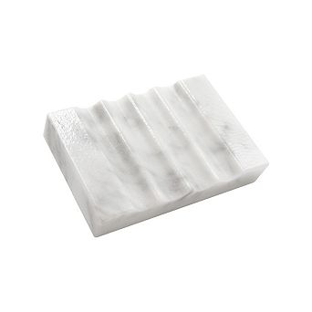 Real Marble Soap Dish Self Draining Non Slip Stone Tray Luxury Bath Accessories