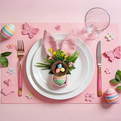 Handmade Easter Napkin Rings 6-Piece Set Bird's Nest Egg Rings Dinner Decoration