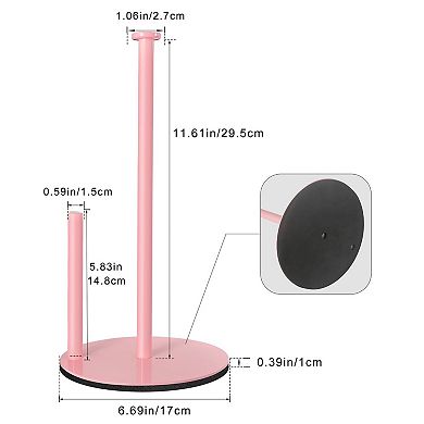 Stainless Steel Countertop Paper Towel Holder Freestanding with Weighted Base