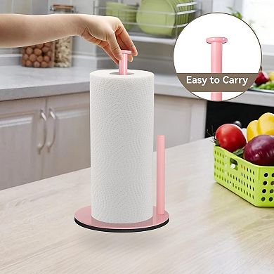 Stainless Steel Countertop Paper Towel Holder Freestanding with Weighted Base