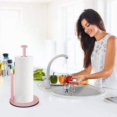 Stainless Steel Countertop Paper Towel Holder Freestanding with Weighted Base