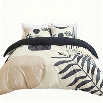 Boho Sun Beige Duvet Cover Set, 3D Printed, Soft Microfiber, 3 pc King