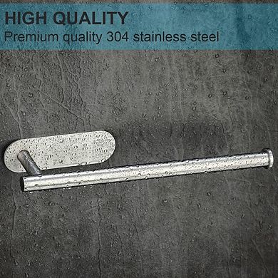 Stainless Steel Under Cabinet Paper Towel Holder 2 Pack Wall Mount Self Adhesive Screws Kitchen