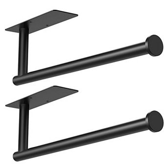 Stainless Steel Under Cabinet Paper Towel Holder 2 Pack Wall Mount Self Adhesive Screws Kitchen