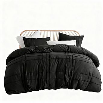 Prewashed Microfiber Duvet Cover Set - Farmhouse Design, All Season, Soft & Breathable