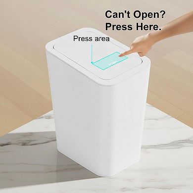 3 Pack 2.6 Gallon Small Trash Can With Lid Pop-up Waste Basket For Bathroom Kitchen Bedroom Office