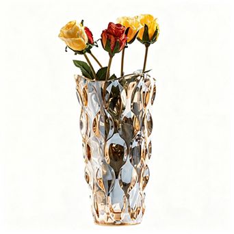 Glass vase for flowers, thickened, 3.4 pounds, transparent large size, heavy-duty, home decoration