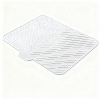 Silicone Dish Drying Mat 23"x17" Drain Lip Heat-Resistant Non-Slip Kitchen Counter Sink Pad
