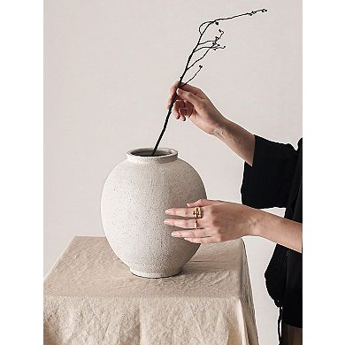 Large Ceramic Vase 9.8 Inch Rustic Farmhouse Minimalist Tall Home Decor
