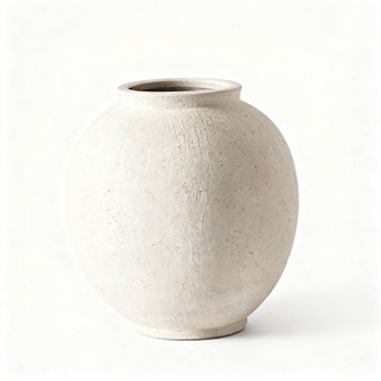 Large Ceramic Vase 9.8 Inch Rustic Farmhouse Minimalist Tall Home Decor