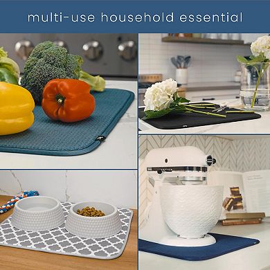 Dish Drying Mat XL 18" x 24" Absorbent Microfiber Kitchen Counter Mat