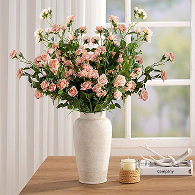 Ceramic Vase 11 Inches Rustic Farmhouse Decor Floral Pottery Home Decoration